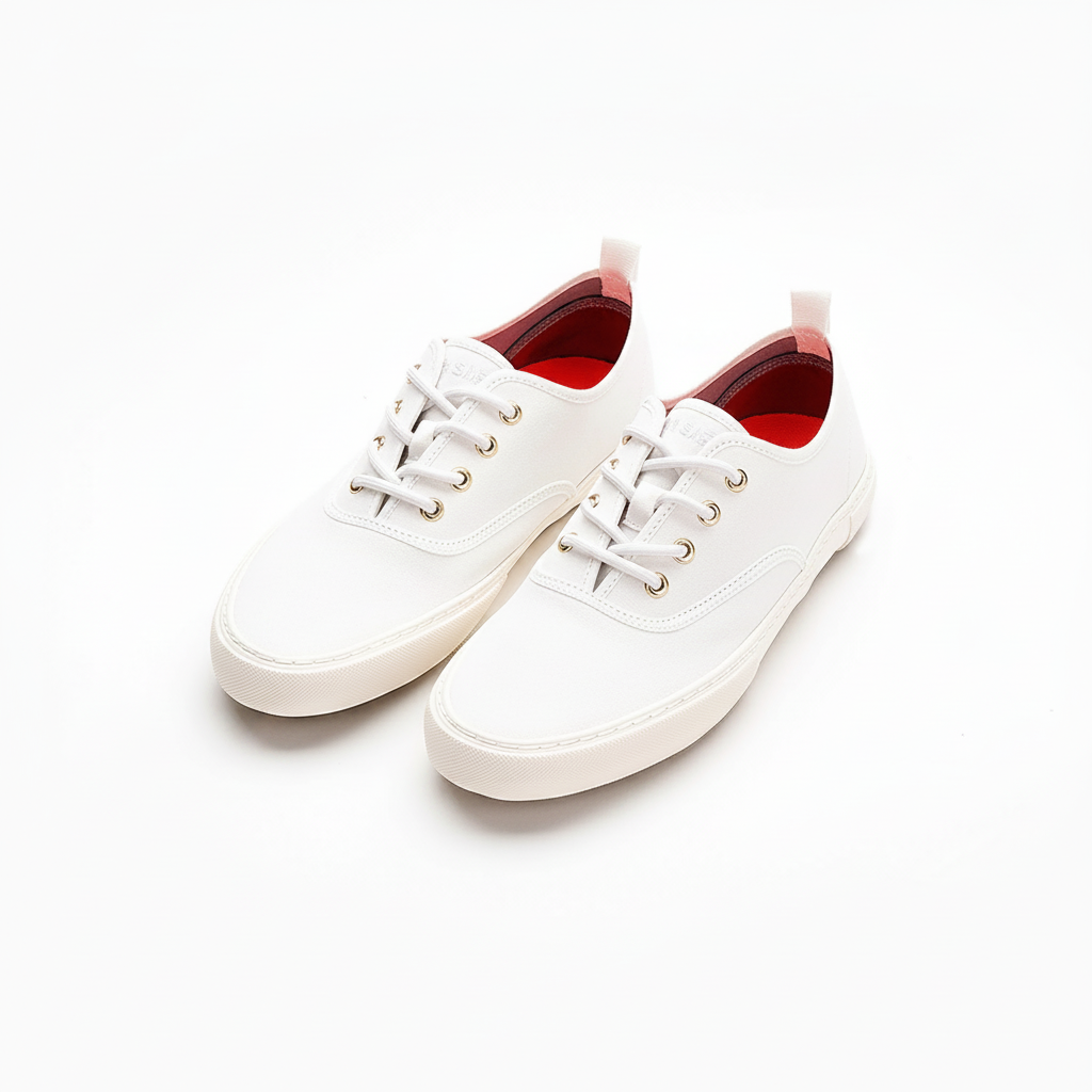 Luigi Sardo Low Cut &mdash; white canvas